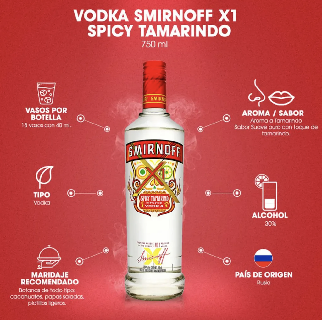 Vodka SMIRNOFF Spicy Tamarindo 30º 70cl